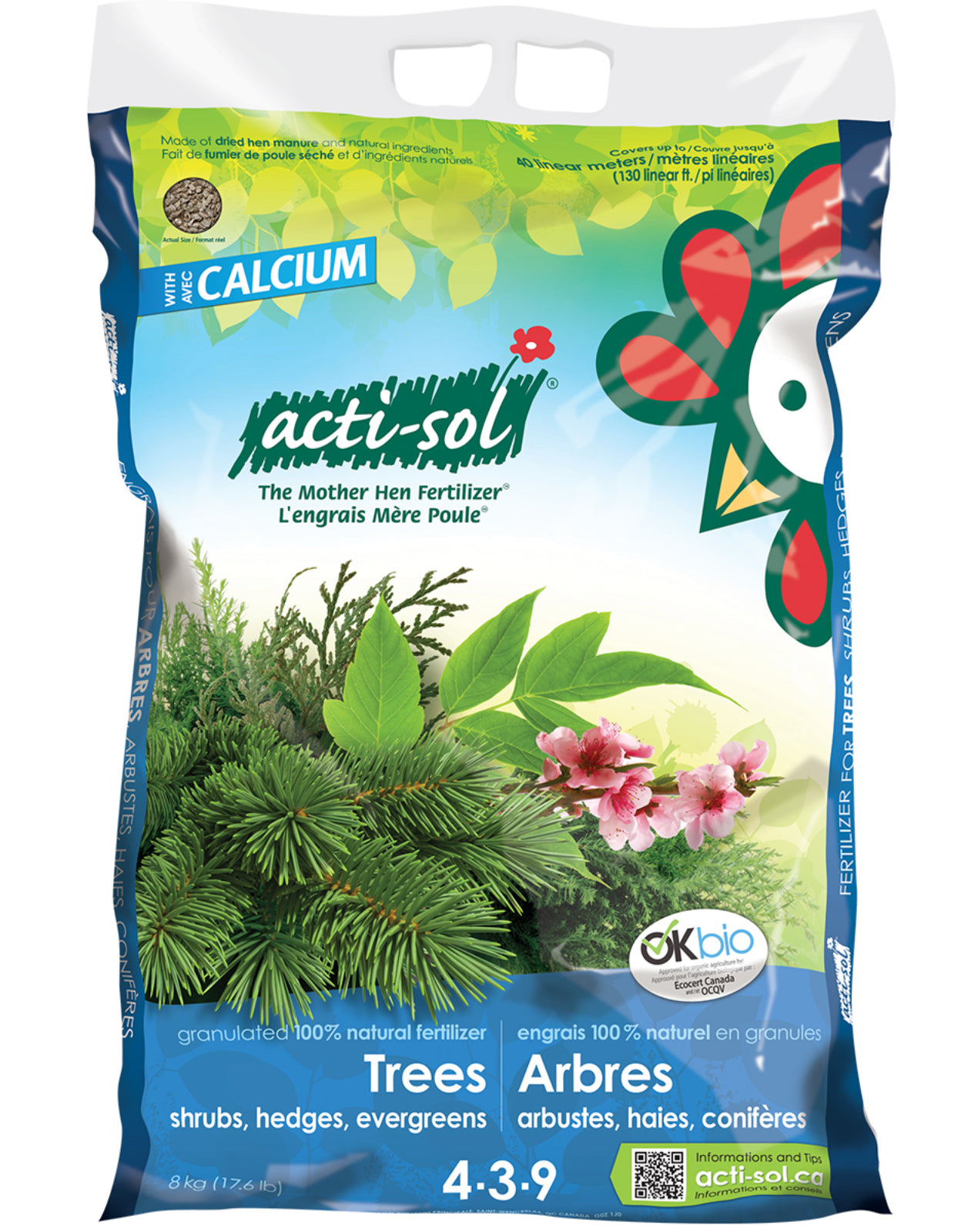 Acti-Sol Trees/Shrubs/Hedges & Evergreens Fertilizer 8Kg 4-3-9