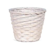 White Washed Basket with Liner