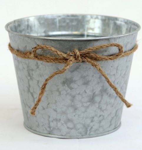 Metal Pot with Rope Bow