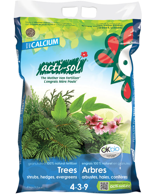 Acti-Sol Trees/Shrubs/Hedges & Evergreens Fertilizer 8Kg 4-3-9
