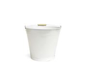 White Finish Metal Bucket