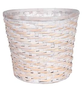 White Washed Basket with Liner