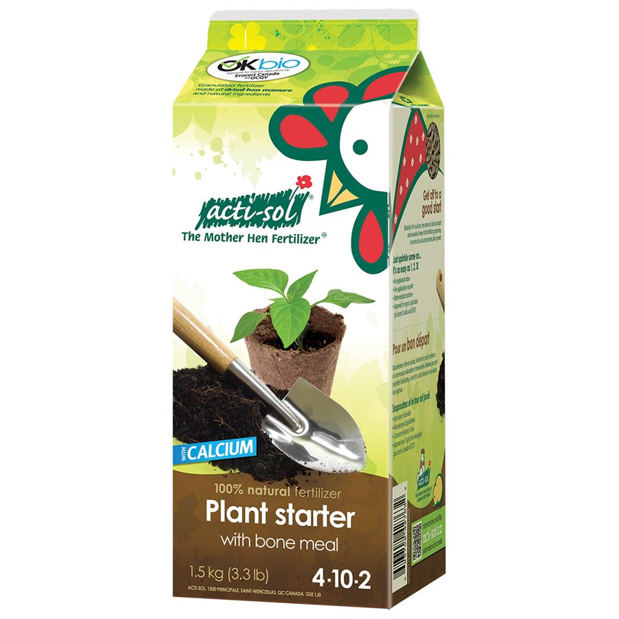 4-10-2 Acti-Sol Plant Starter Hen Manure Fertilizer With Bone Meal 1.5kg