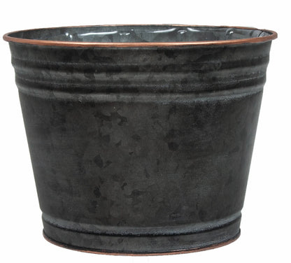 Copper Rimmed Metal Pot